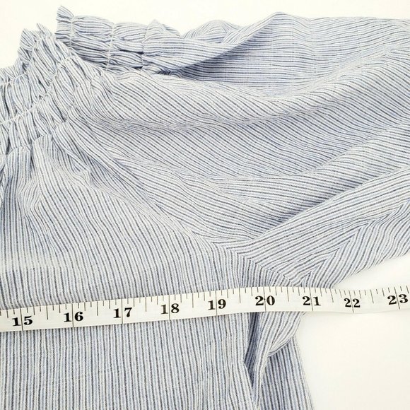 ^A New Day Women's Large NWT Off The Shoulder Striped Blouse Shirt Top - Picture 5 of 6